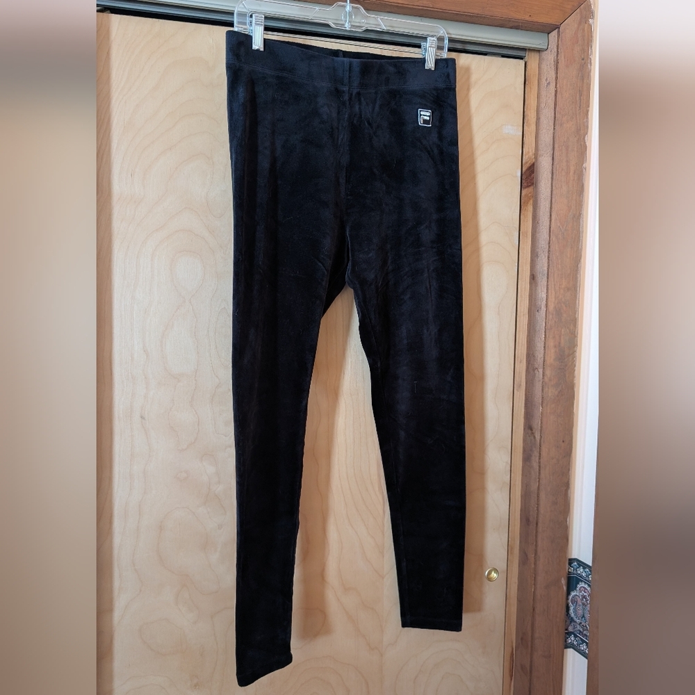 Fila Black Velour Leggings